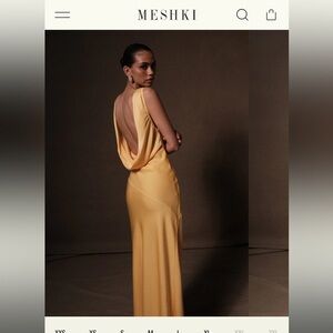 Meshki Nadia Dress in Cream/Silver